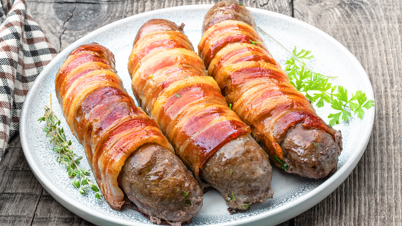 Blood Sausage in Bacon